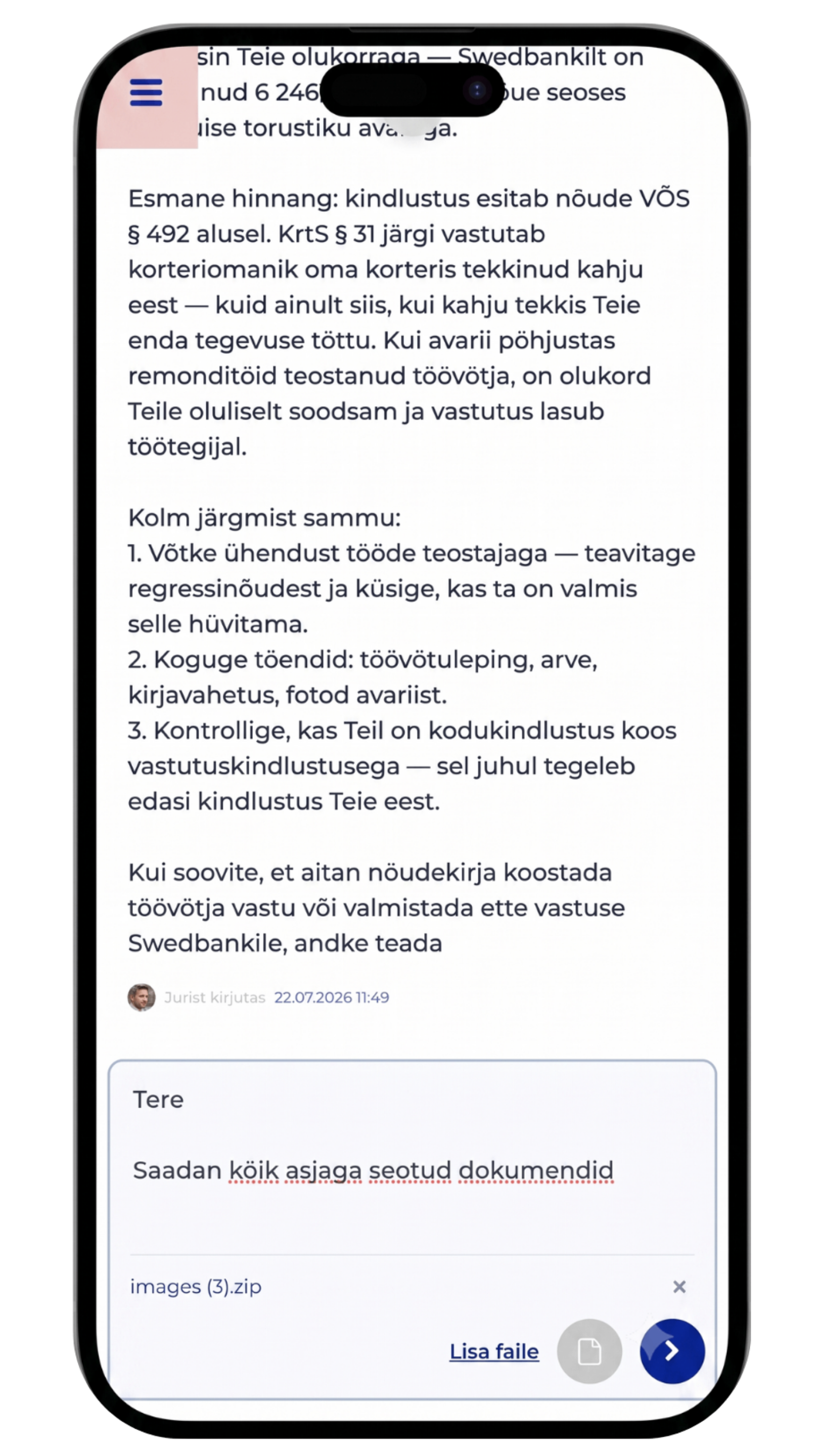 HUGO+ liikmelisus — juristi valimine platvormil